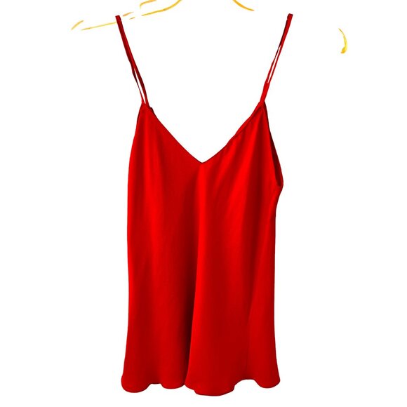Red 100% Silk Slip Camisole Cami Vintage 80's Hong Kong Womens 10 - Picture 5 of 11